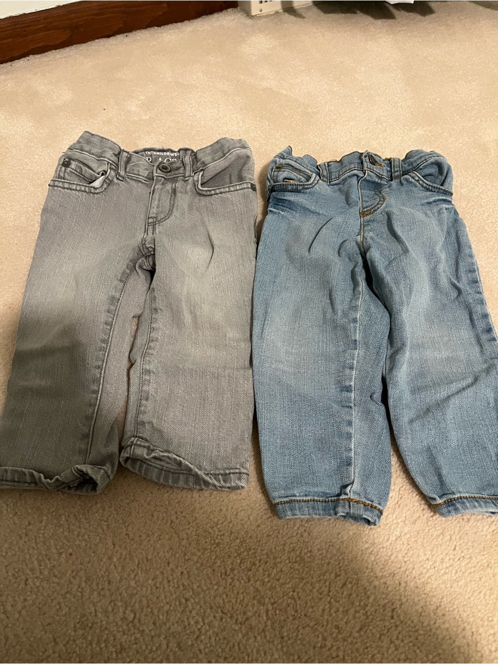 Duo The Children's Place Light Blue & Gray Carters Kids Denim Jeans